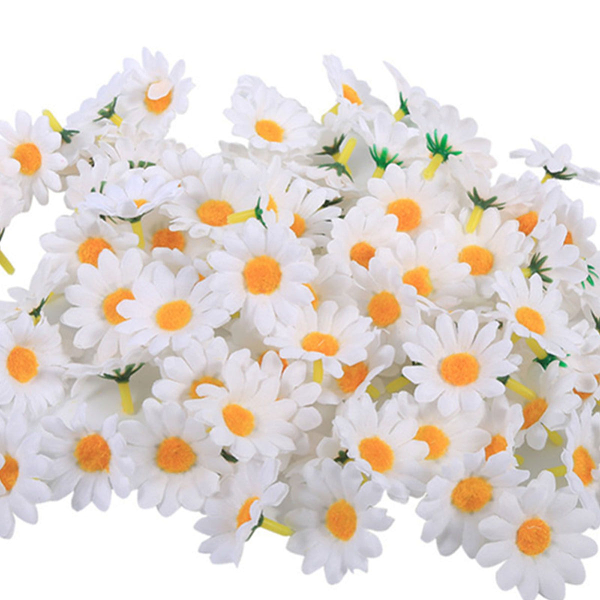 100pcs Artificial Little Daisy Lovely DIY Handcraft Silk Little Daisy for Offices Weddings White