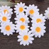 100pcs Artificial Little Daisy Lovely DIY Handcraft Silk Little Daisy for Offices Weddings White - Extra Image
