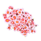 100pcs Artificial Little Daisy Lovely DIY Handcraft Silk Little Daisy for Offices Weddings Pink White