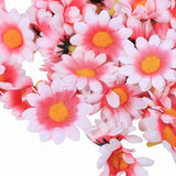 100pcs Artificial Little Daisy Lovely DIY Handcraft Silk Little Daisy for Offices Weddings Pink White - Close-Up Angle