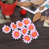 100pcs Artificial Little Daisy Lovely DIY Handcraft Silk Little Daisy for Offices Weddings Pink White