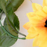 Artificial Sunflower Vines 200cm Length Lifelike Details Bright Colors Sunflower Garland for Parties Gardens Fences