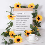 Artificial Sunflower Vines 200cm Length Lifelike Details Bright Colors Sunflower Garland for Parties Gardens Fences - Extra Image