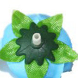50PCS Simulation Rose Head Decorative Reusable Silk Fake Rose Flower for Wedding Party Blue