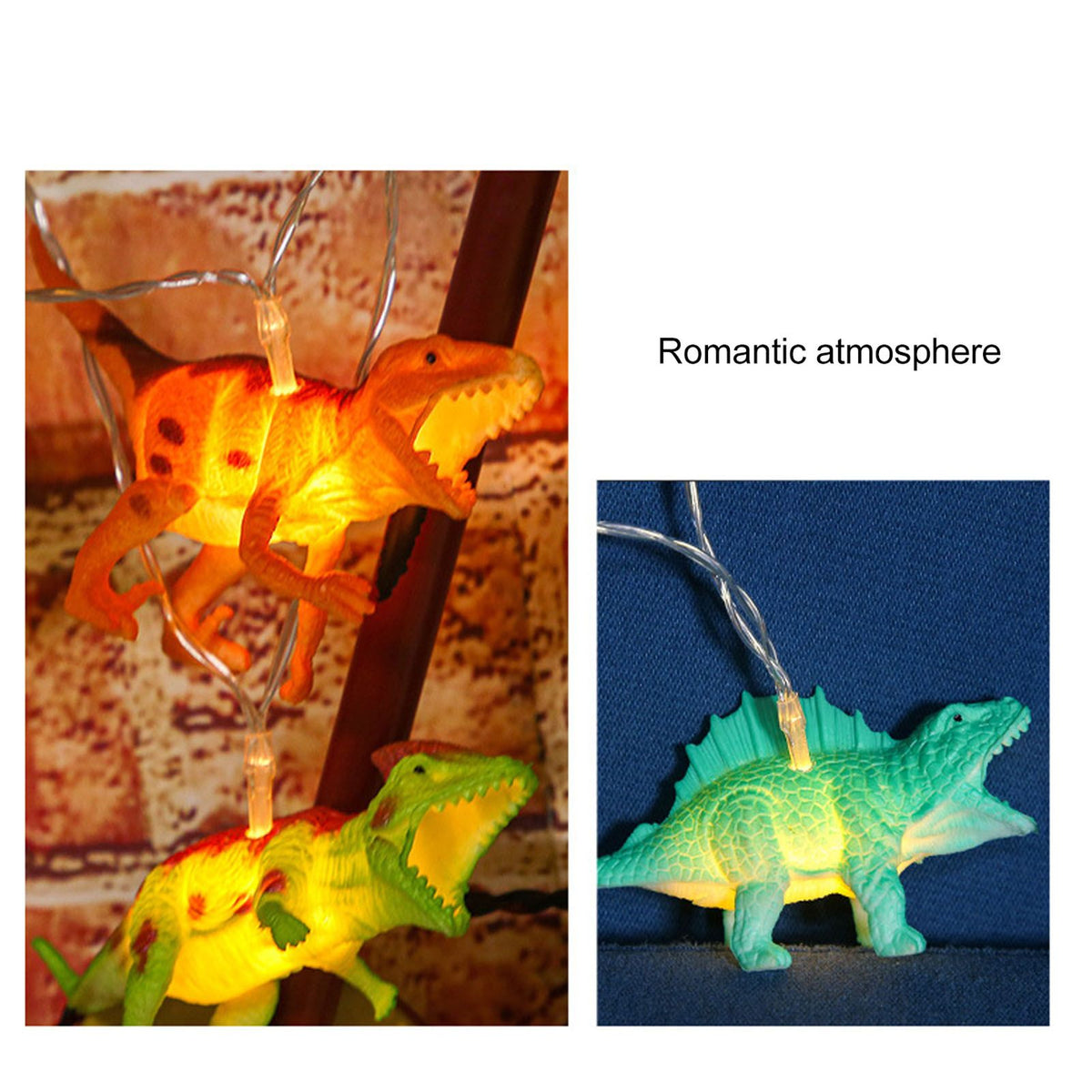 Dinosaur String Lamp 2m 10LED String Lights Animal Fashionable Decorative Light for Bedroom 4.5V