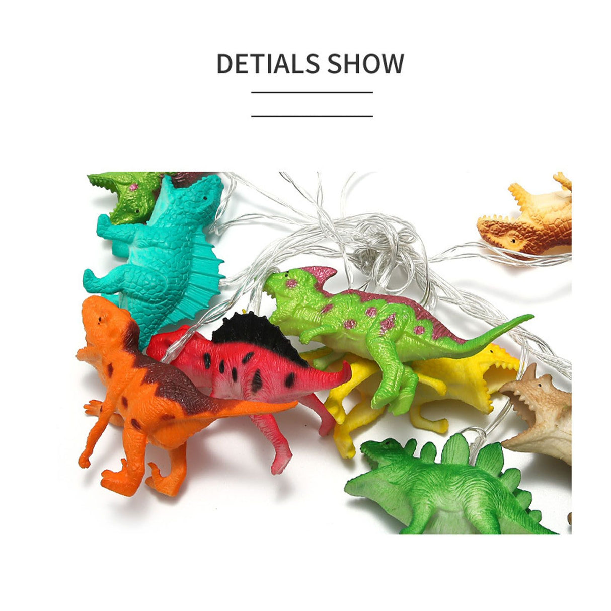 Dinosaur String Lamp 2m 10LED String Lights Animal Fashionable Decorative Light for Bedroom 4.5V