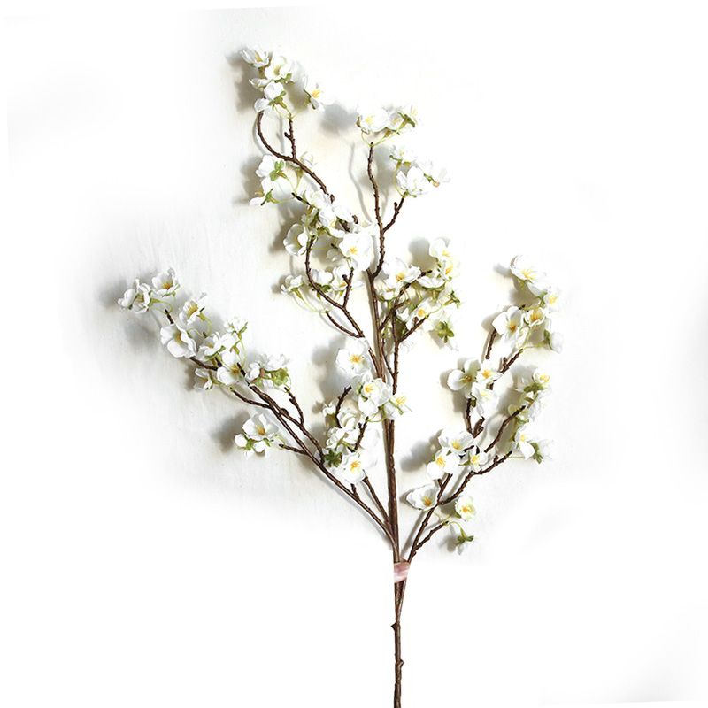 Artificial Cherry Blossom 4 Branches Decorative Lifelike Cherry Blossom Branches Decor 97cm White