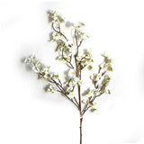 Artificial Cherry Blossom 4 Branches Decorative Lifelike Cherry Blossom Branches Decor 97cm White