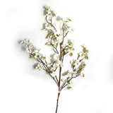 Artificial Cherry Blossom 4 Branches Decorative Lifelike Cherry Blossom Branches Decor 97cm White