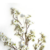 Artificial Cherry Blossom 4 Branches Decorative Lifelike Cherry Blossom Branches Decor 97cm White