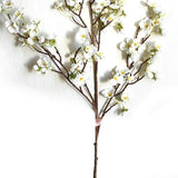 Artificial Cherry Blossom 4 Branches Decorative Lifelike Cherry Blossom Branches Decor 97cm White - Extra Image