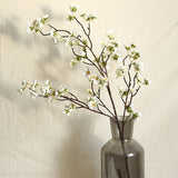 Artificial Cherry Blossom 4 Branches Decorative Lifelike Cherry Blossom Branches Decor 97cm White