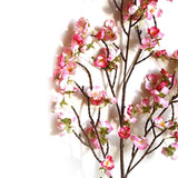 Artificial Cherry Blossom 4 Branches Decorative Lifelike Cherry Blossom Branches Decor 97cm Dark Pink - Low Angle