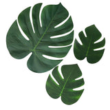70pcs Simulated Palm Leaves Decorative Practical 10 Kinds Fake Faux Jungle Leaf Set for Home - 45-Degree Angle
