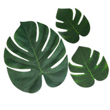 70pcs Simulated Palm Leaves Decorative Practical 10 Kinds Fake Faux Jungle Leaf Set for Home - Rear View
