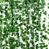 70pcs Simulated Palm Leaves Decorative Practical 10 Kinds Fake Faux Jungle Leaf Set for Home - Close-Up Angle