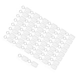 50Pcs Photo Insert Keychain Acrylic Blank Transparent Photo Picture Frame Keyring - Side View