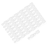 50Pcs Photo Insert Keychain Acrylic Blank Transparent Photo Picture Frame Keyring - Top-Down View