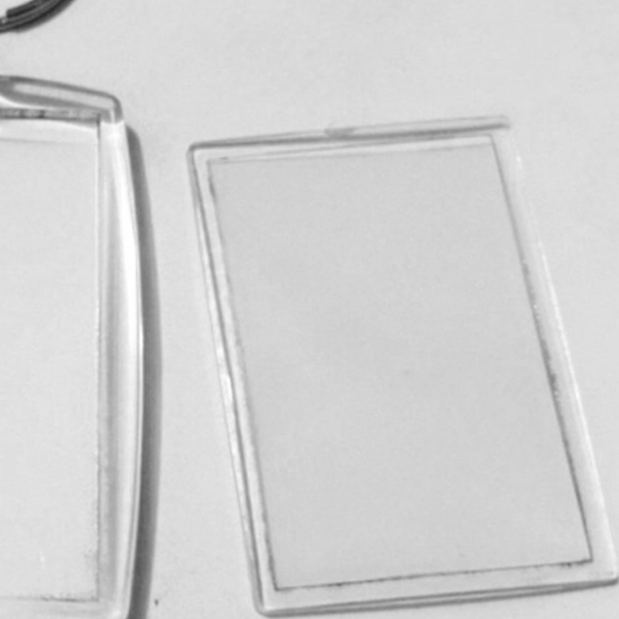50Pcs Photo Insert Keychain Acrylic Blank Transparent Photo Picture Frame Keyring