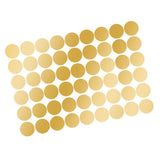 108Pcs Dot Stickers Pure Color Round Shaped PVC Wide Application Circle Stickers for Office Bedroom Kitchen 11.2x16.1in Gold(1.5x1.5in) - Side View