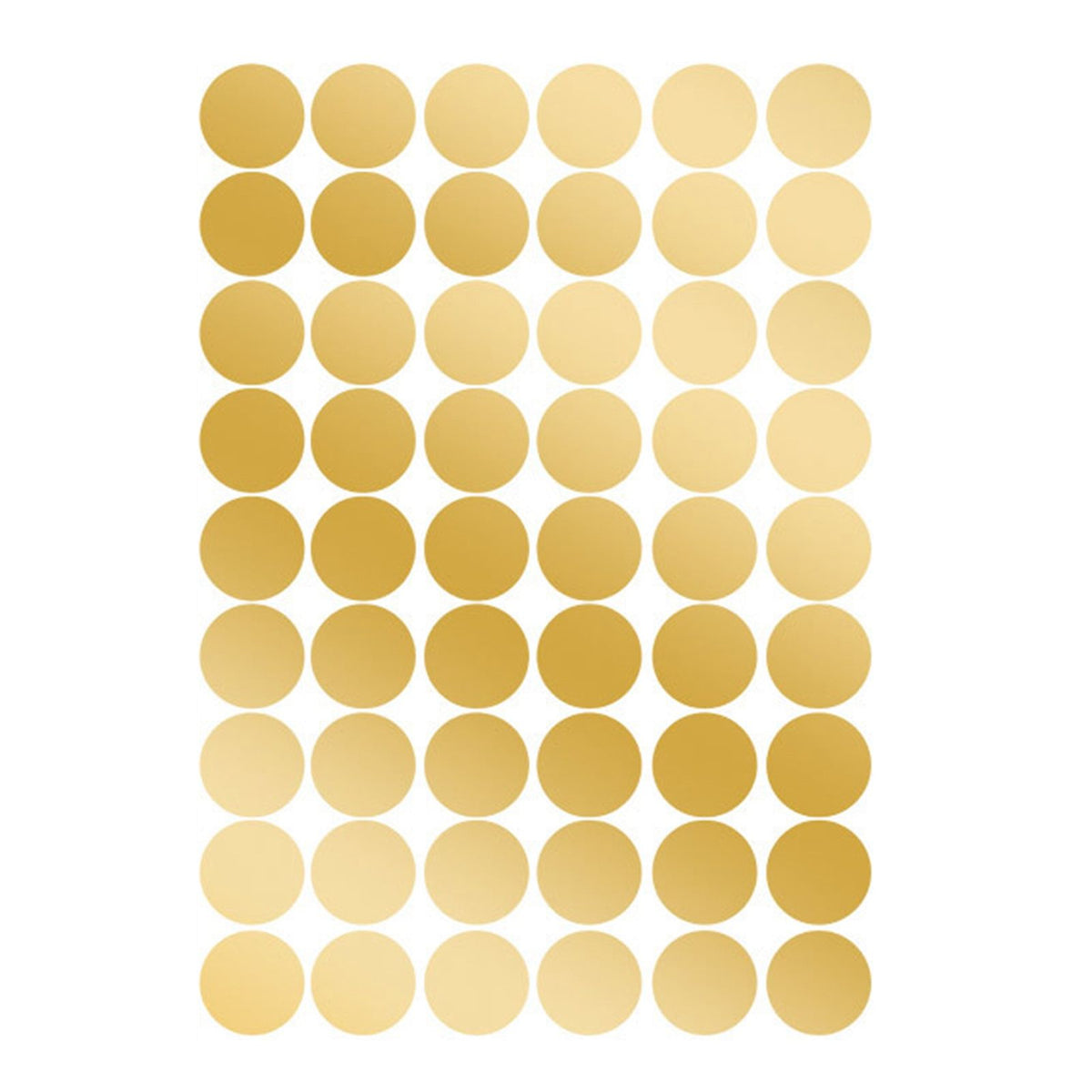 108Pcs Dot Stickers Pure Color Round Shaped PVC Wide Application Circle Stickers for Office Bedroom Kitchen 11.2x16.1in Gold(1.5x1.5in)
