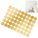 108Pcs Dot Stickers Pure Color Round Shaped PVC Wide Application Circle Stickers for Office Bedroom Kitchen 11.2x16.1in Gold(1.5x1.5in) - 45-Degree Angle