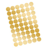 108Pcs Dot Stickers Pure Color Round Shaped PVC Wide Application Circle Stickers for Office Bedroom Kitchen 11.2x16.1in Gold(1.5x1.5in) - Low Angle