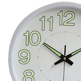12 Inch Luminous Wall Clock Minimalist Round Quartz Clock for Bedroom Living Room Decoration White - Extra Image