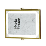 Photo Frame Nordic Style Geometric Metal Wrapping Edges Iron Art Desk Picture Frame for Living Room Office Study 4 Inch - Front View