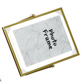 Photo Frame Nordic Style Geometric Metal Wrapping Edges Iron Art Desk Picture Frame for Living Room Office Study 4 Inch - Side View