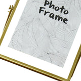 Photo Frame Nordic Style Geometric Metal Wrapping Edges Iron Art Desk Picture Frame for Living Room Office Study 4 Inch - Close-Up Angle