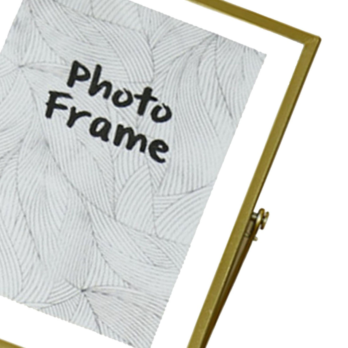 Photo Frame Nordic Style Geometric Metal Wrapping Edges Iron Art Desk Picture Frame for Living Room Office Study 4 Inch