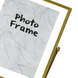 Photo Frame Nordic Style Geometric Metal Wrapping Edges Iron Art Desk Picture Frame for Living Room Office Study 4 Inch - Extra Image