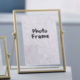 Photo Frame Nordic Style Geometric Metal Wrapping Edges Iron Art Desk Picture Frame for Living Room Office Study 4 Inch - Extra Image