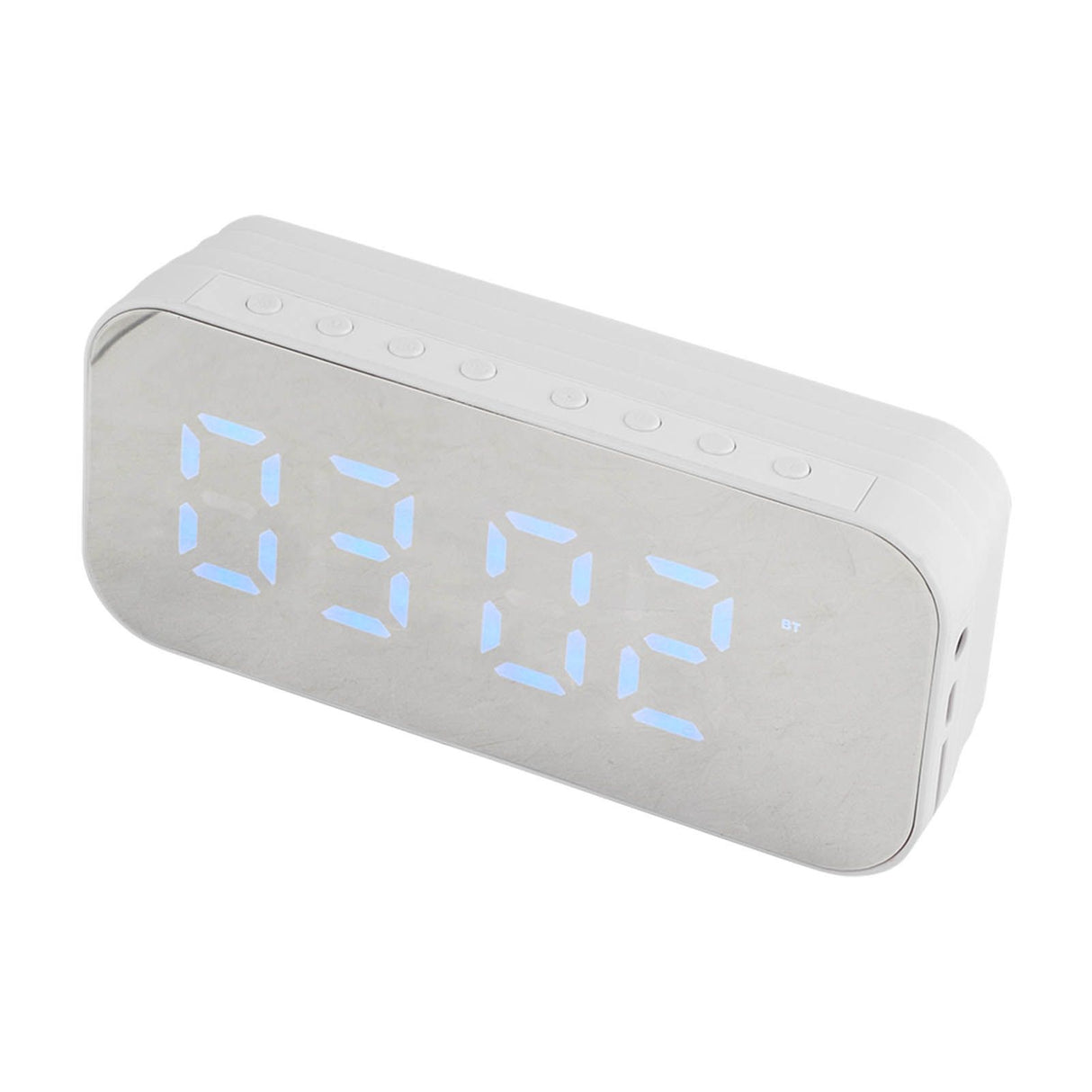 Alarm Clock Bluetooth Speaker High Volume Multifunctional Portable Mini Wireless Speaker for Outdoor and Home White