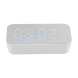 Alarm Clock Bluetooth Speaker High Volume Multifunctional Portable Mini Wireless Speaker for Outdoor and Home White - Top-Down View
