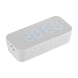 Alarm Clock Bluetooth Speaker High Volume Multifunctional Portable Mini Wireless Speaker for Outdoor and Home White