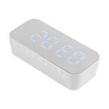 Alarm Clock Bluetooth Speaker High Volume Multifunctional Portable Mini Wireless Speaker for Outdoor and Home White - Close-Up Angle