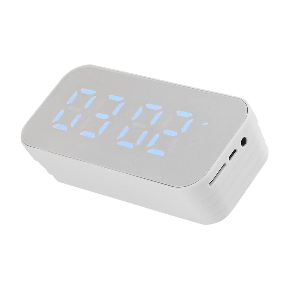 Alarm Clock Bluetooth Speaker High Volume Multifunctional Portable Mini Wireless Speaker for Outdoor and Home White