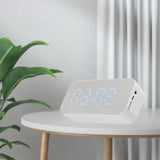 Alarm Clock Bluetooth Speaker High Volume Multifunctional Portable Mini Wireless Speaker for Outdoor and Home White - Extra Image