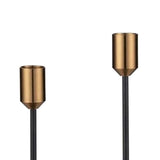 2 Pcs Metal Candle Holder Simple Modern Design Antique Black Candlestick Decoration for Home Wedding