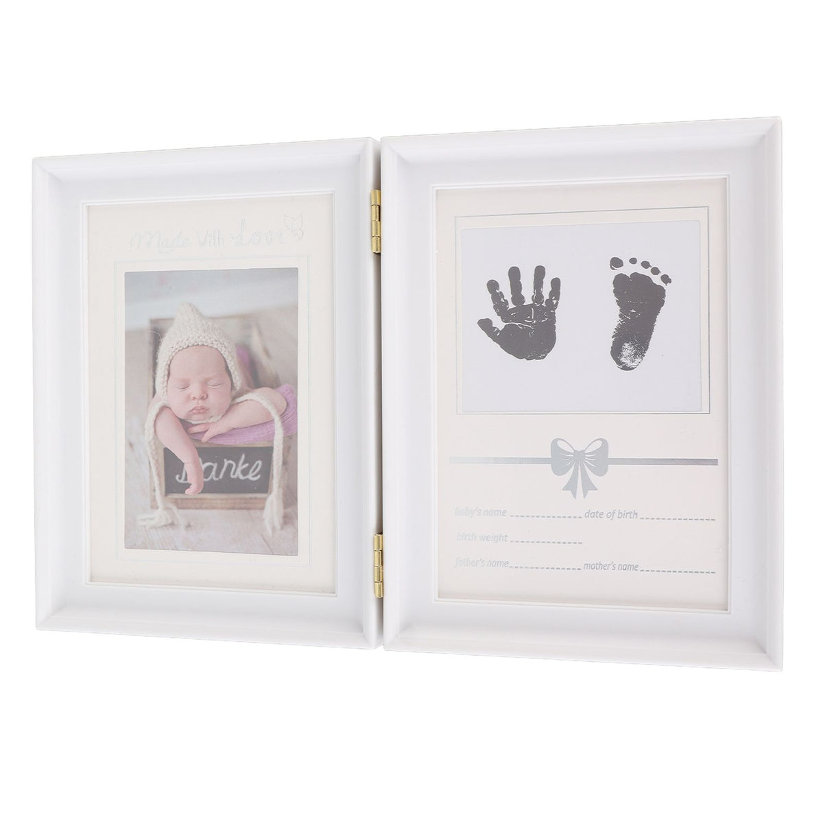 Baby Handprint Footprint Kit Plastic Density Board Attractive Decorative 31.5x20.7x1.7cm Expanded Baby Print Frames Newborn