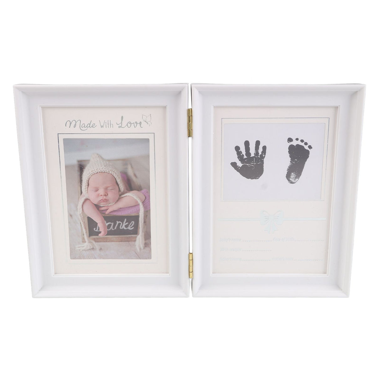 Baby Handprint Footprint Kit Plastic Density Board Attractive Decorative 31.5x20.7x1.7cm Expanded Baby Print Frames Newborn