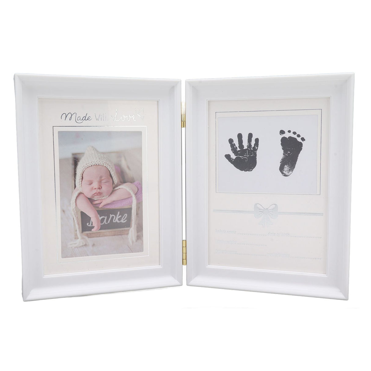 Baby Handprint Footprint Kit Plastic Density Board Attractive Decorative 31.5x20.7x1.7cm Expanded Baby Print Frames Newborn