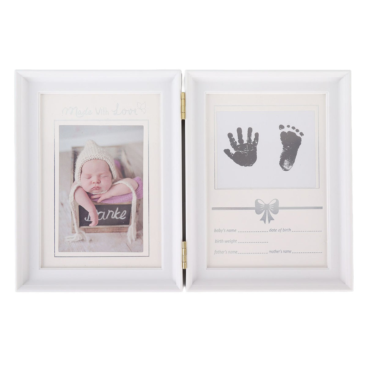 Baby Handprint Footprint Kit Plastic Density Board Attractive Decorative 31.5x20.7x1.7cm Expanded Baby Print Frames Newborn
