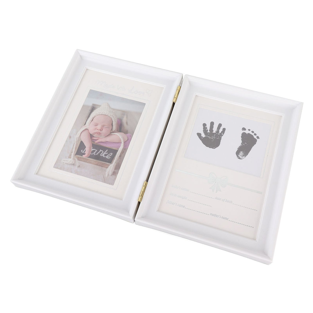 Baby Handprint Footprint Kit Plastic Density Board Attractive Decorative 31.5x20.7x1.7cm Expanded Baby Print Frames Newborn