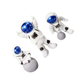 3 Piece Astronaut Figurines Cute Nordic Style PVC Spaceman Desk Decor for Cake Decoration Kids Room Bedroom Bookshelf