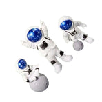 3 Piece Astronaut Figurines Cute Nordic Style PVC Spaceman Desk Decor for Cake Decoration Kids Room Bedroom Bookshelf