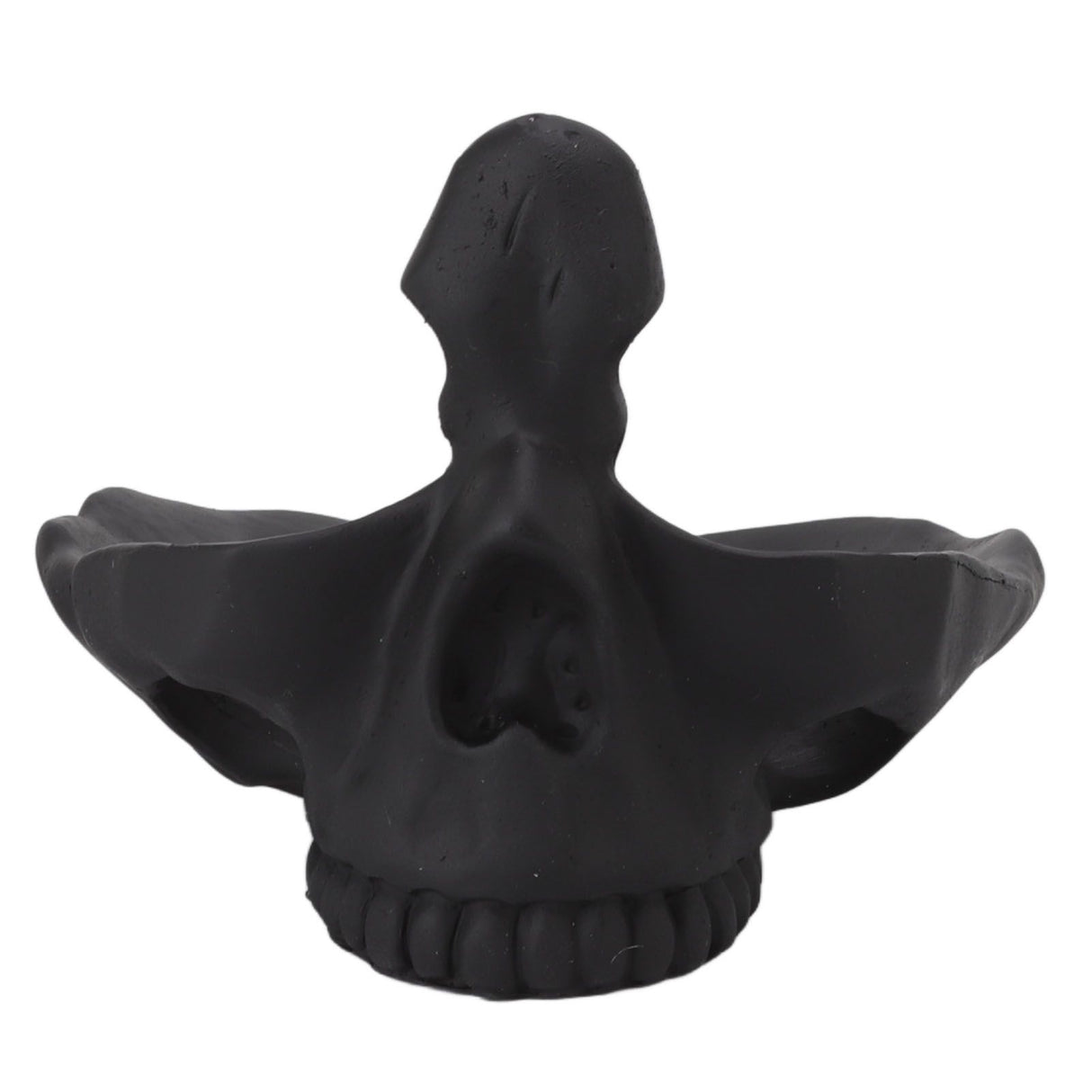 Skull Glasses Stand Lifelike Scratch Resistant Practical Statue Eyeglasses Holder with Storage Tray for Home Black