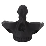 Skull Glasses Stand Lifelike Scratch Resistant Practical Statue Eyeglasses Holder with Storage Tray for Home Black